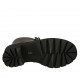 Stivaletto stringato da donna con cerniera in pelle nera tacco 5 - Misure disponibili: 42