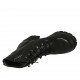 Stivaletto stringato da donna con cerniera in pelle nera tacco 5 - Misure disponibili: 42