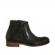Stivaletto da uomo con due cerniere in pelle nera - Misure disponibili: 47, 48