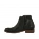 Botin con doble cremallera para hombres en piel negra - Tallas disponibles:  47, 48