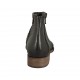 Botin con doble cremallera para hombres en piel negra - Tallas disponibles:  47, 48