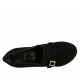 Woman's highfronted shoe with buckle in black suede heel 10 - Available sizes:  31, 32, 42