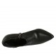 Scarpa accollata da donna con cerniera e strass in pelle e vernice nera tacco 11 - Misure disponibili: 32, 34, 42, 44