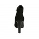 Woman's pointy ankle boot with zipper in black suede heel 10 - Available sizes:  31