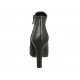 Bottines à bout pointu pour femmes avec fermeture éclair en cuir noir talon 10 - Pointures disponibles:  31