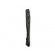 Woman's over-the-knee boot in black leather and elastic material heel 9 - Available sizes:  31