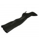 Woman's over-the-knee boot in black leather and elastic material heel 9 - Available sizes:  31
