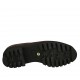Scarpa accollata da donna con elastici e plantare estraibile in camoscio marrone e vernice nera tacco 4 - Misure disponibili: 32, 33, 43, 44