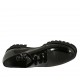Scarpa derby stringata con plantare estraibile da donna in vernice nera tacco 4 - Misure disponibili: 32