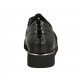 Scarpa stringata da donna con strass e plantare estraibile in camoscio e vernice nera zeppa 3 - Misure disponibili: 34, 43