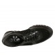 Zapato para mujer con cordones, plantilla extraible y estrases en gamuza y charol negro cuña 3 - Tallas disponibles:  34, 43