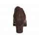 Woman's highfronted laced Oxford shoe with removable insole in brown and taupe suede heel 7 - Available sizes:  43, 44