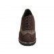 Woman's highfronted laced Oxford shoe with removable insole in brown and taupe suede heel 7 - Available sizes:  43, 44