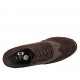 Woman's highfronted laced Oxford shoe with removable insole in brown and taupe suede heel 7 - Available sizes:  43, 44