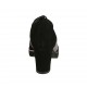 Chaussure richelieu à lacets pour femmes avec semelle amovible en daim noir et gris talon 7 - Pointures disponibles:  33, 43