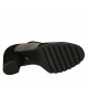 Zapato oxford para mujer con cordones y plantilla extraible en gamuza negra y gris tacon 7 - Tallas disponibles:  33, 43
