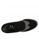 Zapato oxford para mujer con cordones y plantilla extraible en gamuza negra y gris tacon 7 - Tallas disponibles:  33, 43
