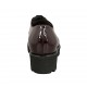 Chaussure derby à lacets avec semelle removible pour femmes en cuir verni bordeaux talon 4 - Pointures disponibles:  43