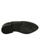 Zapato oxford a punta para mujer en piel negra con cordones y diseño Brogue tacon 3 - Tallas disponibles:  43, 44, 45