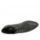 Scarpa stringata derby a punta da donna in pelle e camoscio grigio con decorazioni Brogue tacco 3 - Misure disponibili: 33, 34, 43, 45