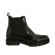 Stivaletto da donna in stile inglese con elastici in vernice nera tacco 3 - Misure disponibili: 32, 33, 34, 44, 45