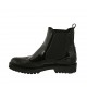 Bottines pour femmes avec élastiques en cuir verni noir talon 3 - Pointures disponibles:  32, 33, 45