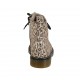 Bottines pour femmes avec lacets et fermeture éclair en daim imprimé or talon 3 - Pointures disponibles:  32