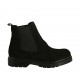 Stivaletto da donna in camoscio nero con elastici tacco 3 - Misure disponibili: 32, 33, 34, 43, 44