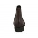 Botines para mujer con elasticos en piel marron oscuro tacon 3 - Tallas disponibles:  43, 45