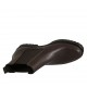 Stivaletto da donna con elastici in pelle testa di moro tacco 3 - Misure disponibili: 43, 44, 45