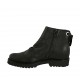 Stivaletto da donna con cerniera e laccio posteriori in pelle nera tacco 3 - Misure disponibili: 32, 33, 44