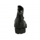 Stivaletto da donna con cerniera e laccio posteriori in pelle nera tacco 3 - Misure disponibili: 32, 33, 44