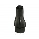 Bottines pour femmes en cuir noir avec élastiques talon 3 - Pointures disponibles:  32, 33, 43, 44