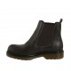 Bottines pour femmes en cuir marron foncé avec élastiques talon 3 - Pointures disponibles:  32, 33, 43, 44, 45