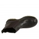 Bottines pour femmes en cuir marron foncé avec élastiques talon 3 - Pointures disponibles:  32, 33, 43, 44, 45