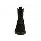 Woman's laced ankle boot with zipper in black suede heel 3 - Available sizes:  32