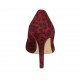 Decolté a punta da donna in camoscio rosso maculato tacco 9 - Misure disponibili: 33, 34, 43