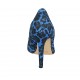 Decolté a punta da donna in camoscio azzurro maculato tacco 9 - Misure disponibili: 33, 34, 43
