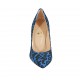 Decolté a punta da donna in camoscio azzurro maculato tacco 9 - Misure disponibili: 33, 34, 43