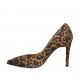 Women's pointy pump shoe in beige spotted suede heel 9 - Available sizes:  31
