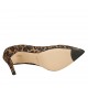 Zapato de salon puntiagudo en gamuza moteada beis para mujer tacon 9 - Tallas disponibles:  31