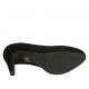 Zapato de salon para mujer en gamuza negra con plataforma y tacon 9 - Tallas disponibles:  31, 32