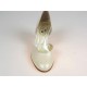Escarpin ouvert pour femmes en cuir ivoire perlé talon 7 - Pointures disponibles:  32