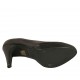 Zapato de salon con plataforma para mujer en piel negra tacon 9 - Tallas disponibles:  31