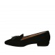 Woman's loafer with tassels in black suede heel 2 - Available sizes:  34