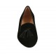 Woman's loafer with tassels in black suede heel 2 - Available sizes:  34