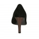 Zapato de salón puntiagudo para mujer en piel bronce y gamuza negra tacon 7 - Tallas disponibles:  31, 32, 34, 43, 45, 47