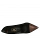 Zapato de salón puntiagudo para mujer en piel bronce y gamuza negra tacon 7 - Tallas disponibles:  31, 32, 34, 43, 45, 47