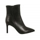 Stivaletto a punta da donna con cerniera in pelle nera tacco 8 - Misure disponibili: 31, 43