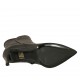 Bottines à bout pointu pour femmes avec fermeture éclair en cuir noir talon 8 - Pointures disponibles:  43